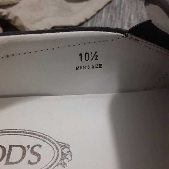 TODS MEN'S 10 1/2 GREY LOAFERS - Picture 2 of 6